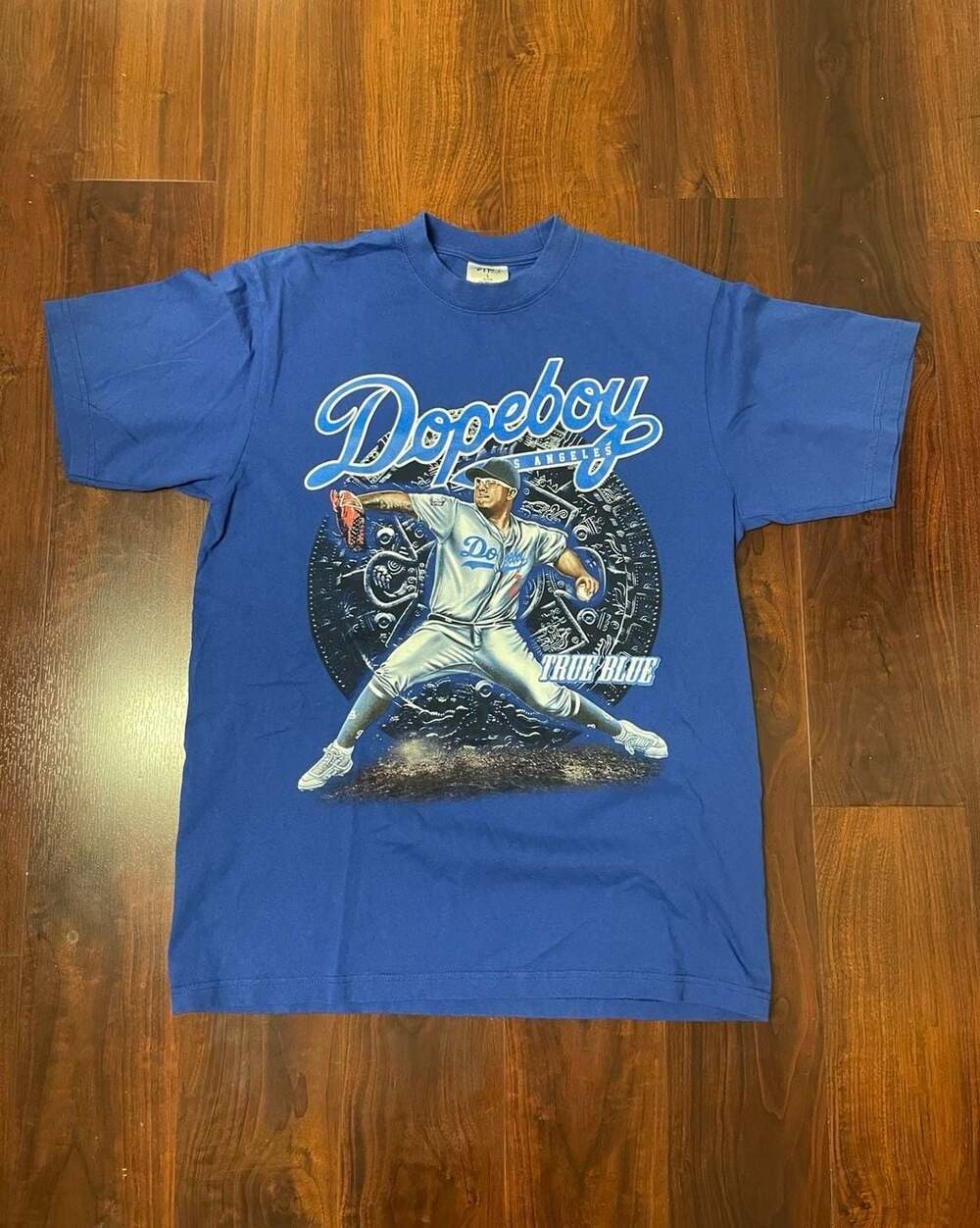 Dopeboy Los Angeles True Blue Graphic T-Shirt Size L